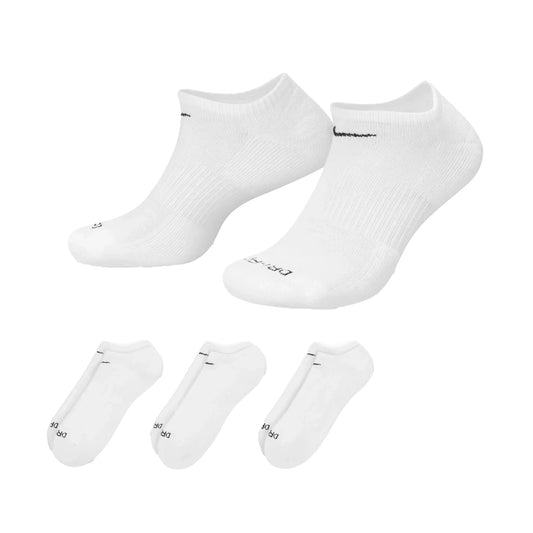 Nike Everyday Plus Cushioned Training No-Show Socks SX6889-100 (3 pairs) White