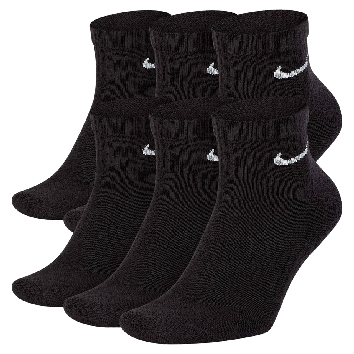 Nike bas d'entraînement à la cheville Everyday Cushioned SX7669-010 (6 paires) Noir