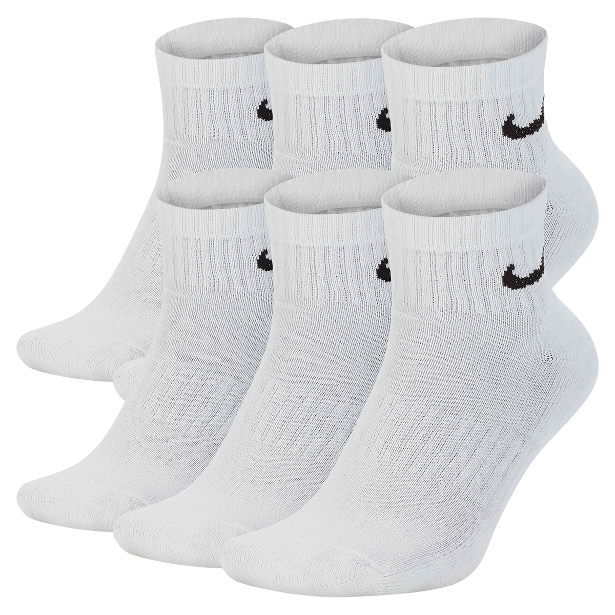 Nike bas d'entraînement à la cheville Everyday Cushioned SX7669-100 (6 paires) Blanc