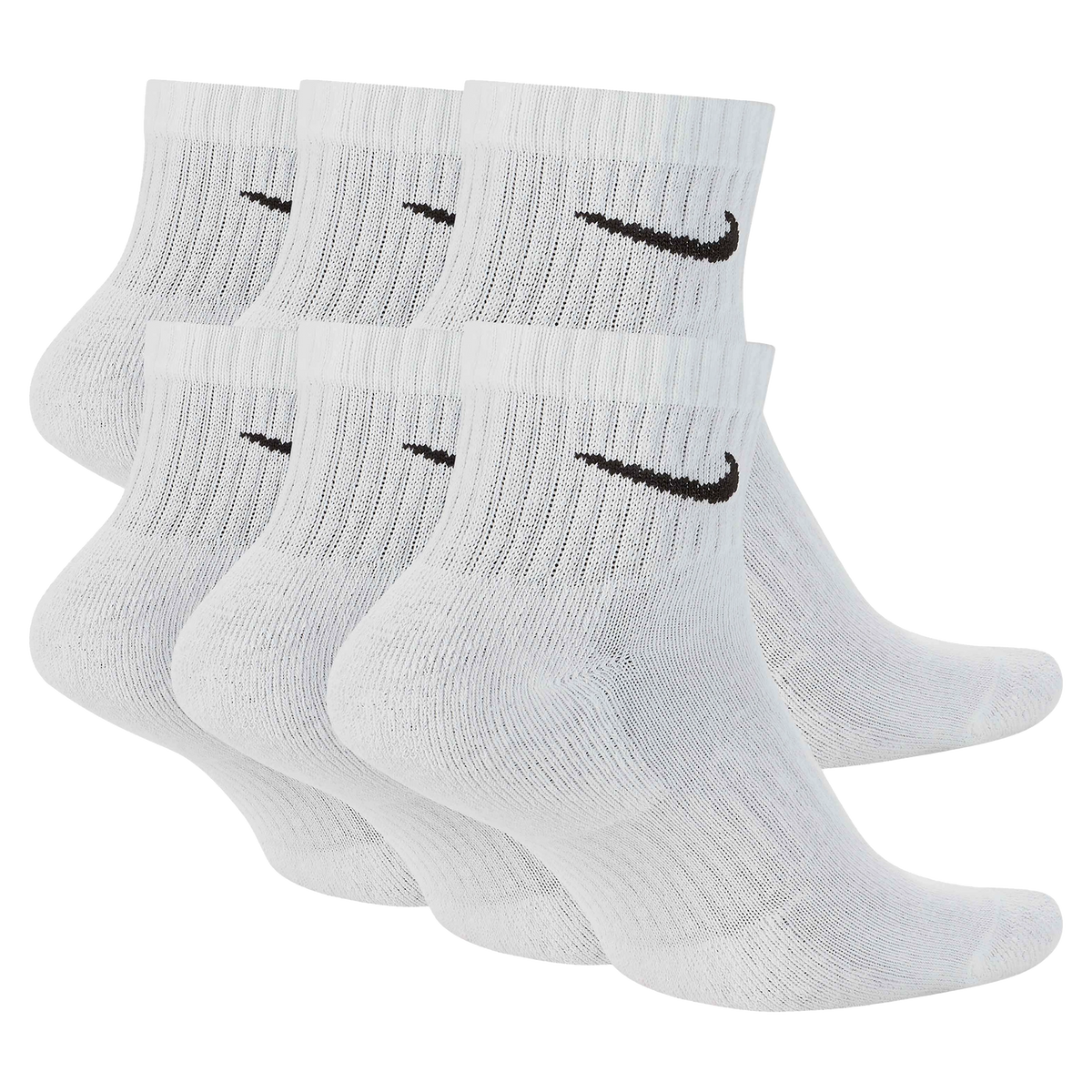 Nike bas d'entraînement à la cheville Everyday Cushioned SX7669-100 (6 paires) Blanc