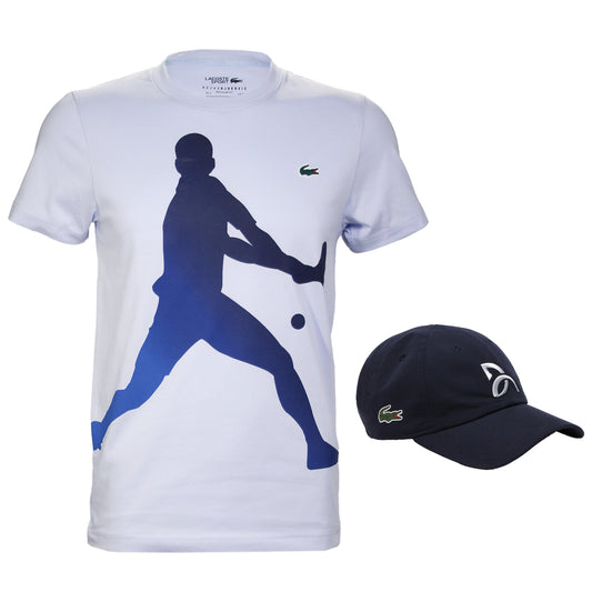 Lacoste Men's Tennis X Novak Djokovic T-Shirt & Cap Set TH7516-52-J2G