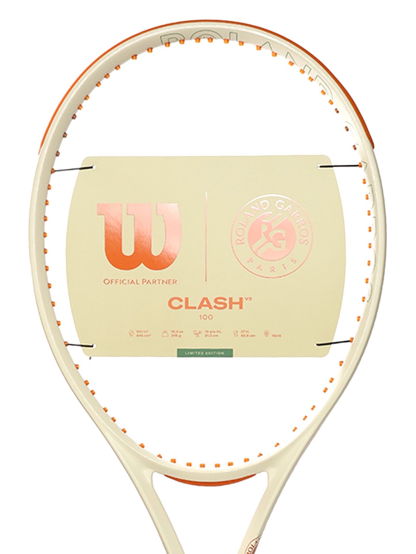 Wilson Clash 100 V3.0 Roland-Garros 2025 Unstrung (WR174011)
