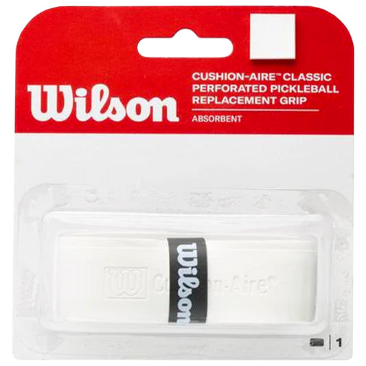 Wilson Pickleball Cushion-Aire Classic Perforated Replacement Grip - White