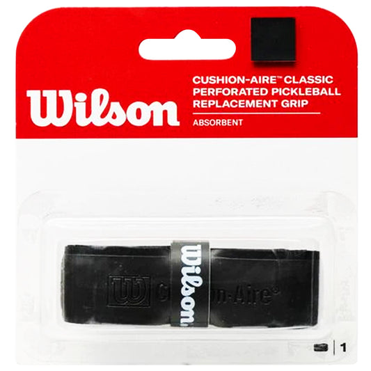 Wilson Pickleball Cushion-Aire Classic Perforated Replacement Grip - Black