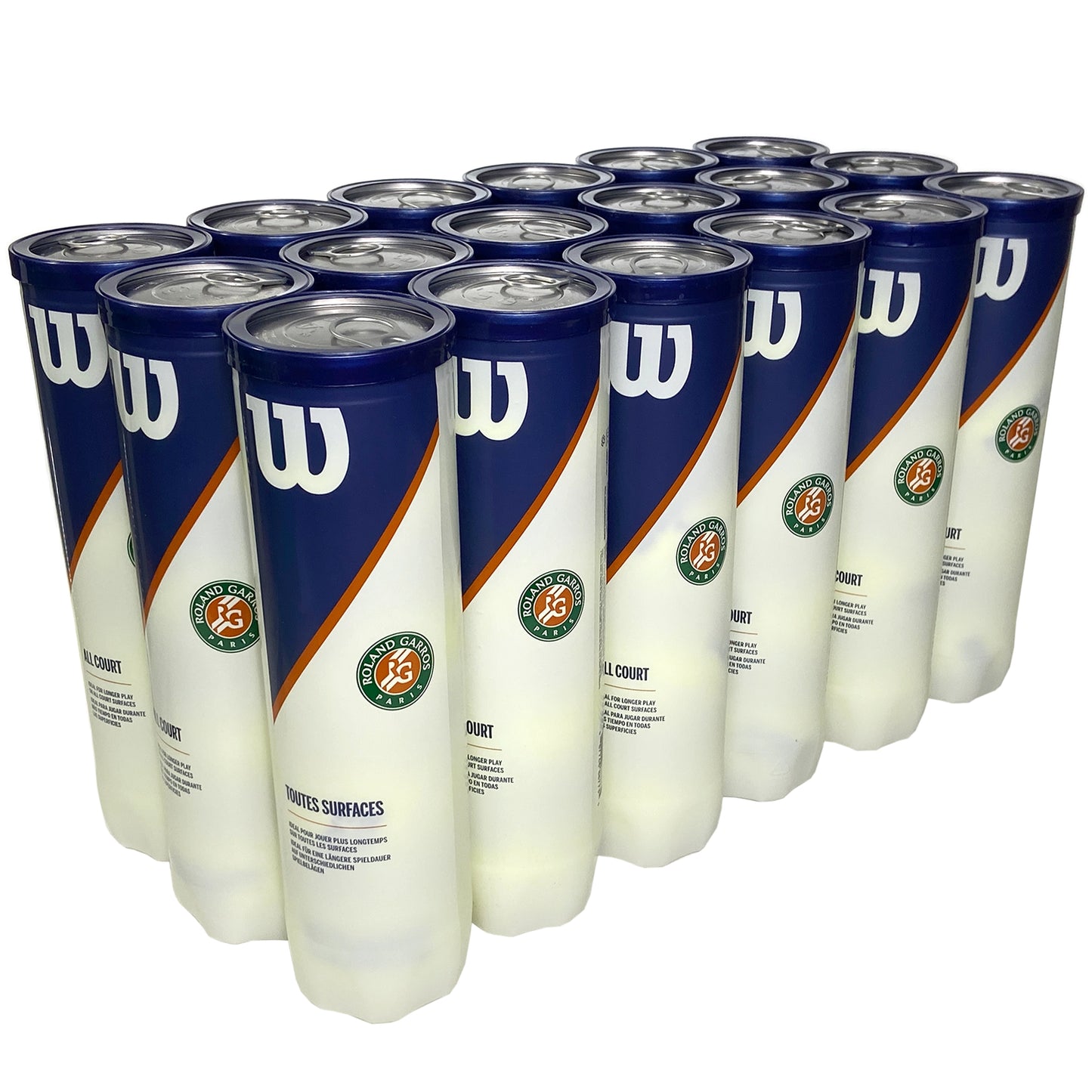 Palline Da Tennis Wilson Roland Garros – Scatola 18x4, Superficie All Court