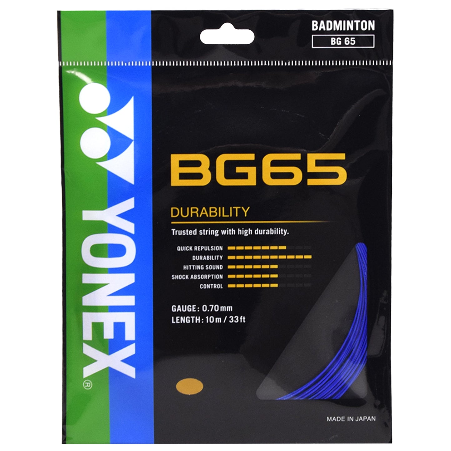 Yonex BG65 10m Bleu royal