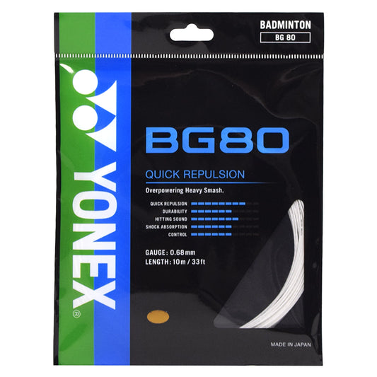 Yonex BG80 10m Blanc