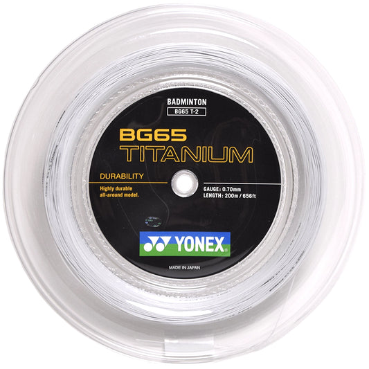 Yonex roulette BG65 Titanium Blanc (200M)