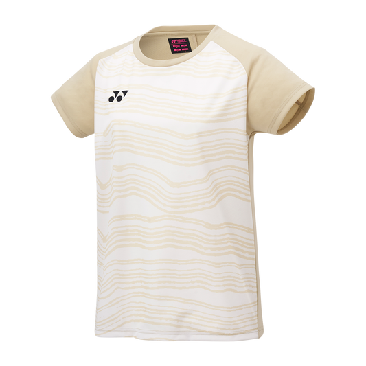 Yonex T-Shirt à col rond pour femme YW0050 Beige