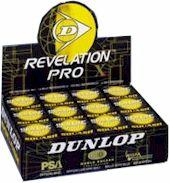 Dunlop balles squash pro deux points jaunes (12 balles)