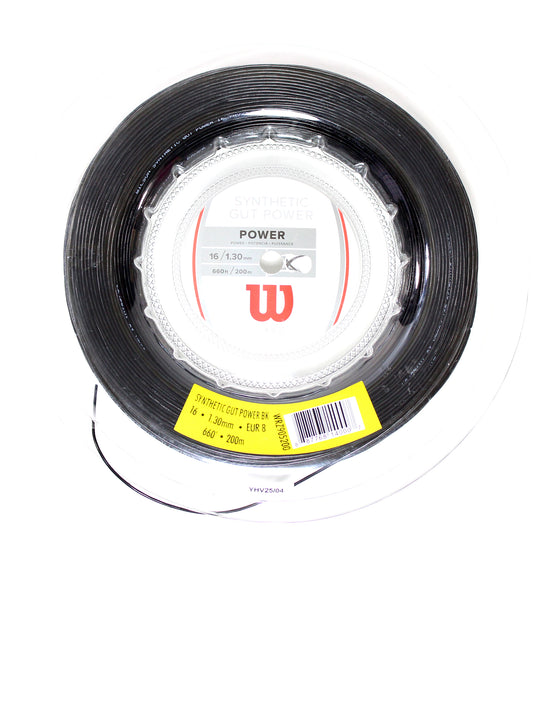Wilson roulette Synthetic Gut Power 130/16 Noir (200M) 