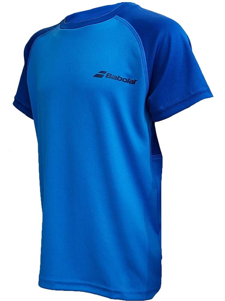 Babolat Boy's Play Crew Neck T-Shirt Blue - Tenniszon