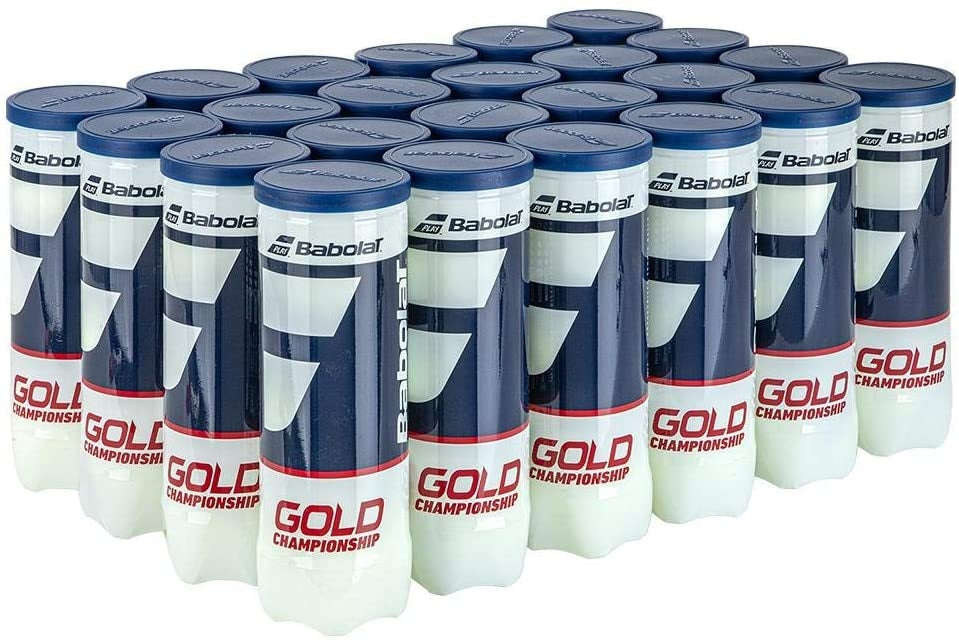 Caisse de balles Gold Babolat Championship ALL COURT (24 tubes de 3)