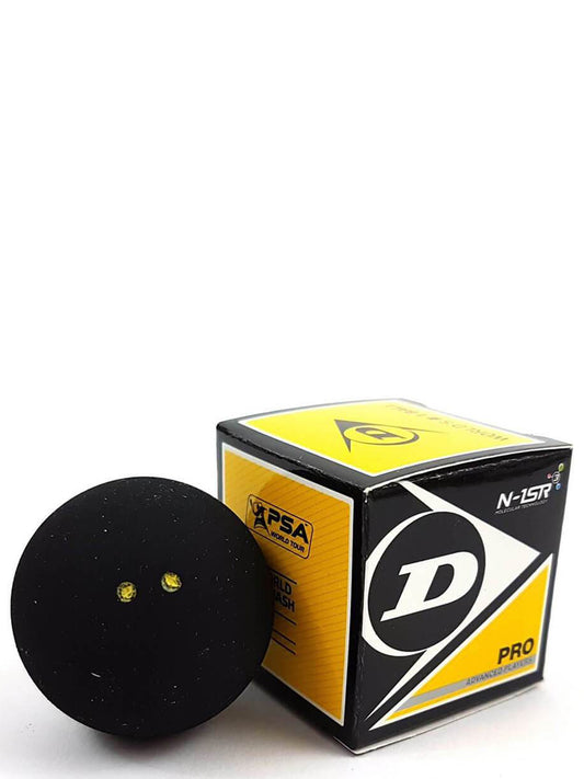 Dunlop squash ball pro double yellow dot per unit