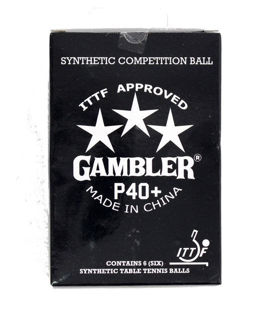 Gambler balles P40+ blanc (6 pqt)