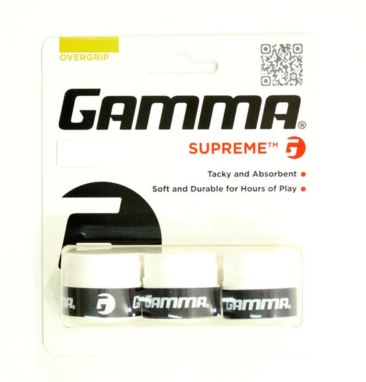 Gamma overgrip Supreme Blanc 3/pqt