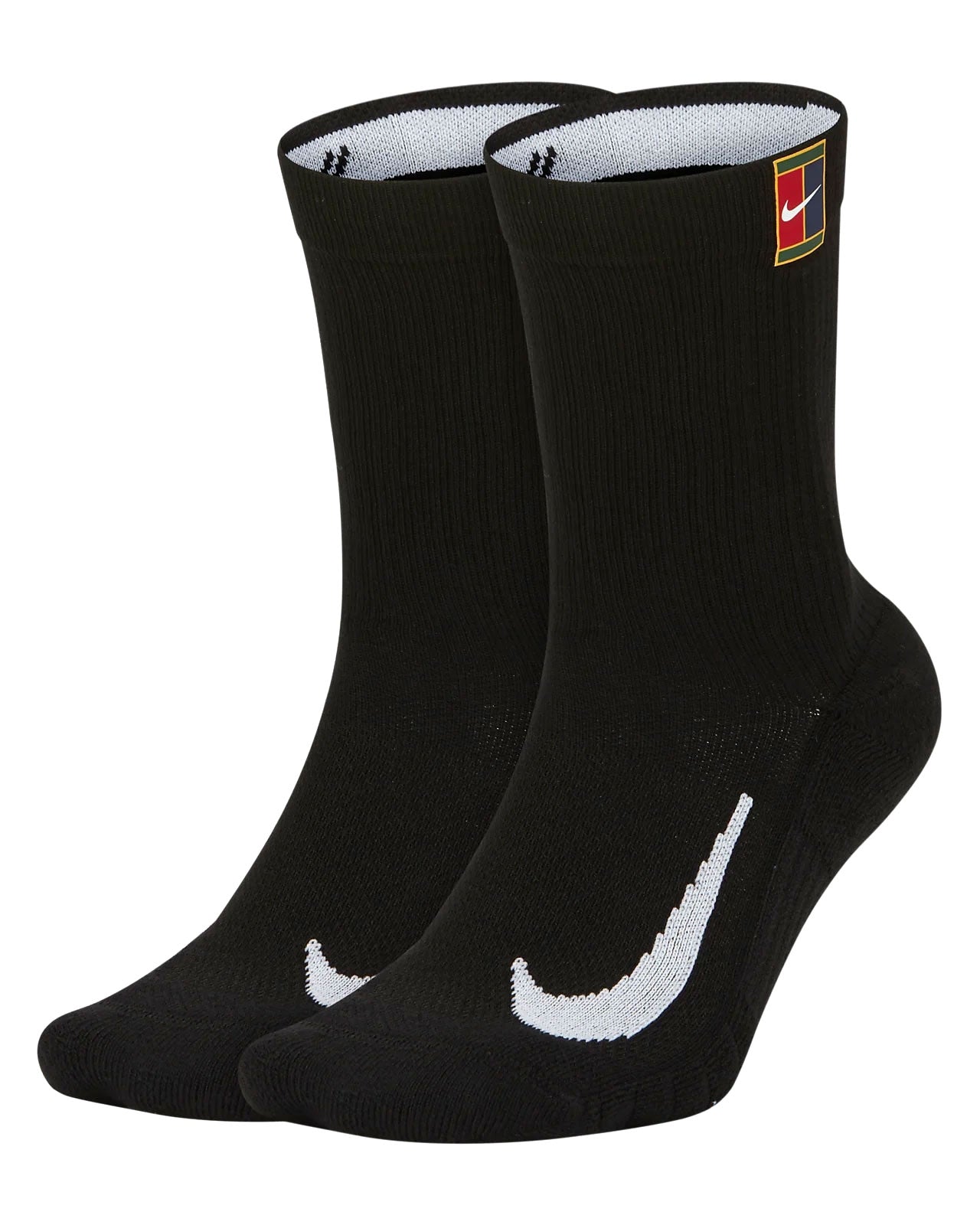 Nike Court Multiplier Cushioned Crew Socks SK0118 (2 pairs) Black - Tenniszon