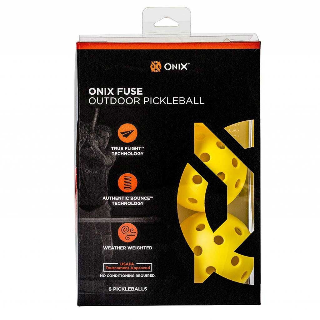 Onix balles Fuse extérieur (pqt 6) jaune