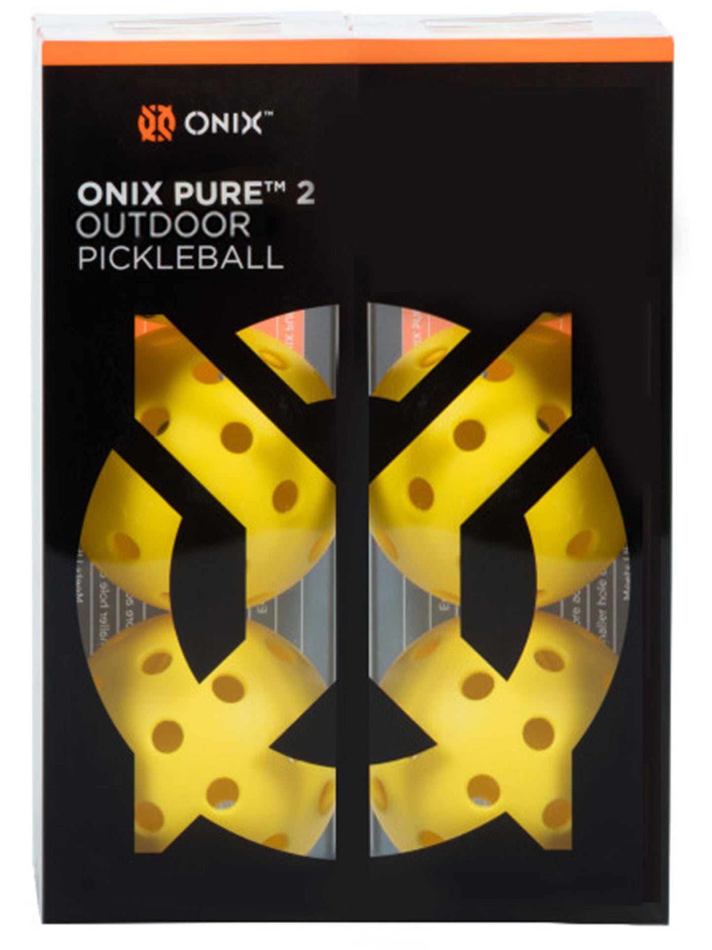 Onix balles Pure 2 extérieur (pqt de 6) jaune