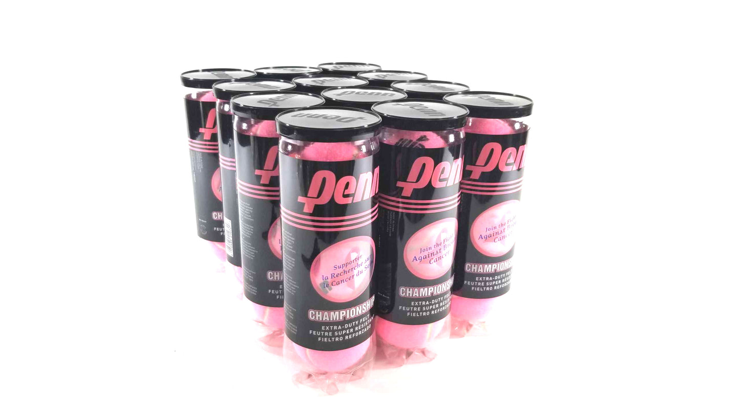 Caisse de balles Penn Championship X-DUTY rose (12 tubes de 3)