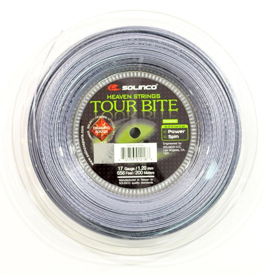 Solinco reel Tour Bite 17 Diamond Rough Silver (200M)