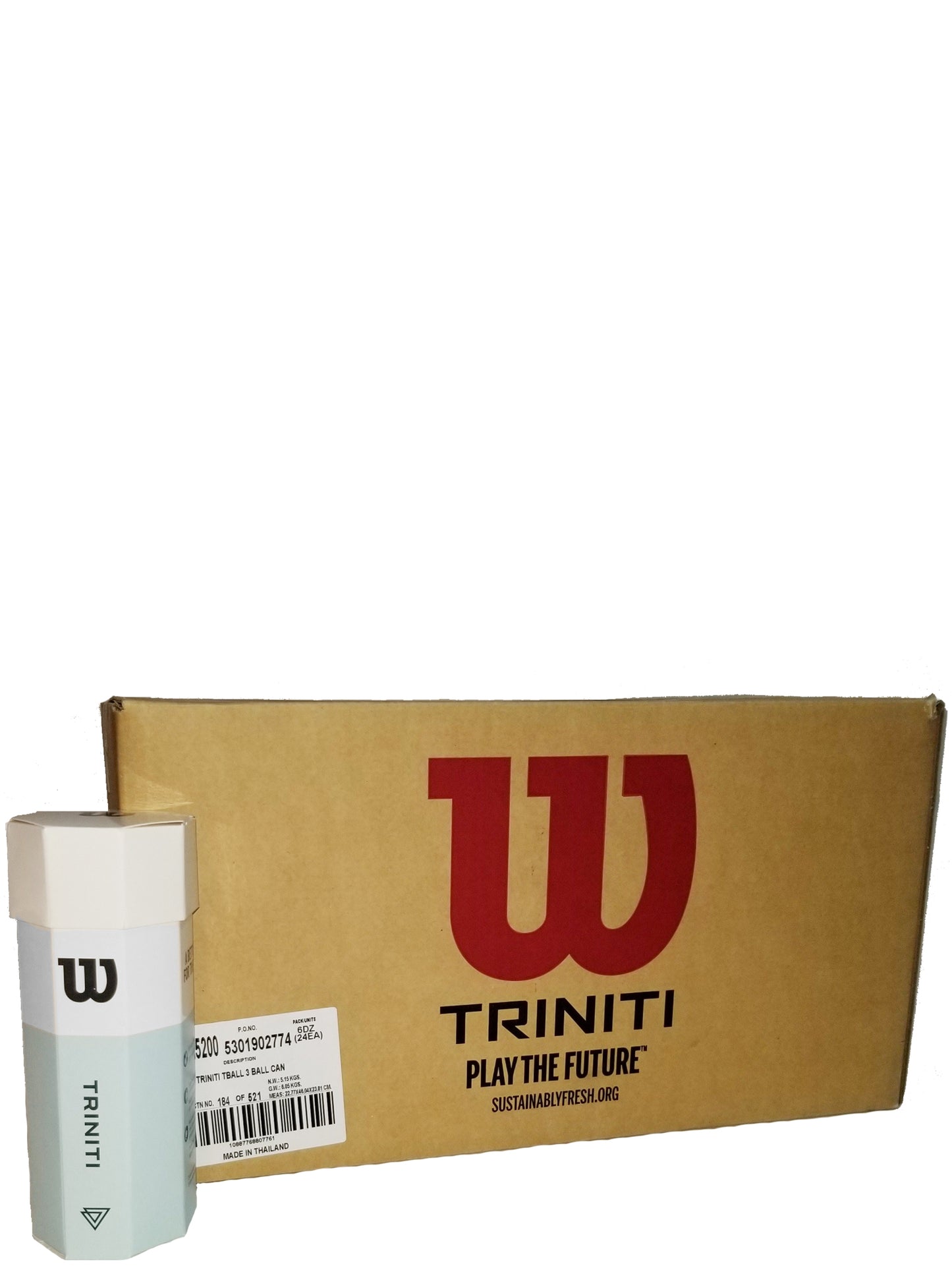 Caisse de balles Wilson Triniti (24 tubes de 3)