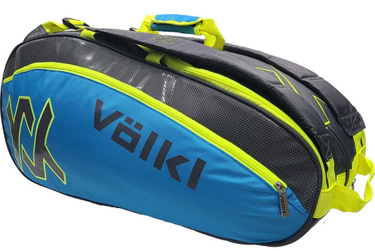 Volkl Tour Combi Bag x6 Charcoal/Neon Blue/Neon Yellow