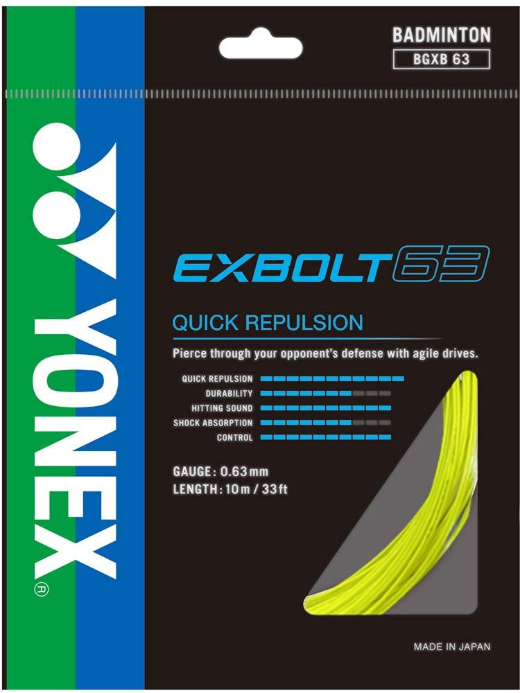 Yonex BG Exbolt 63 10m Yellow